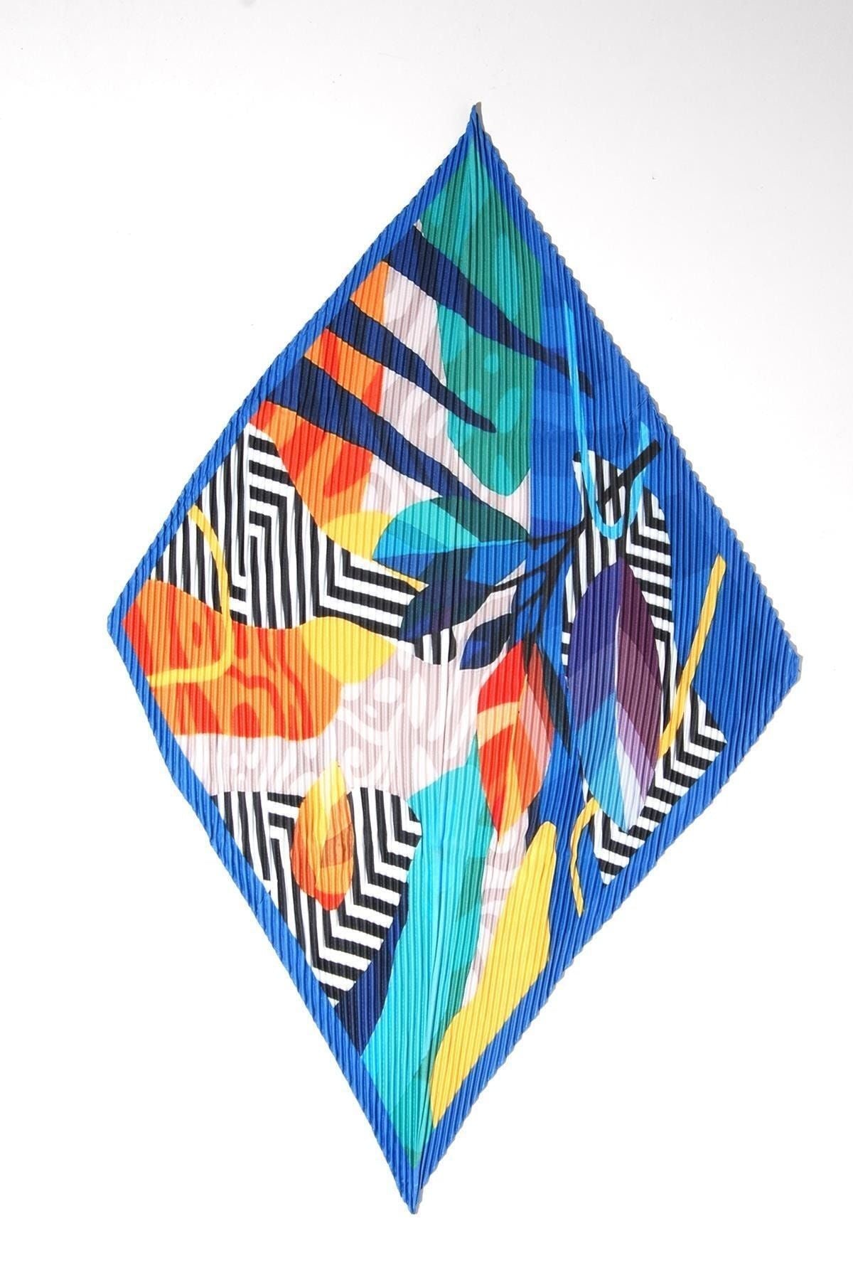Veelkleurige abstracte natuur geplooide sjaal