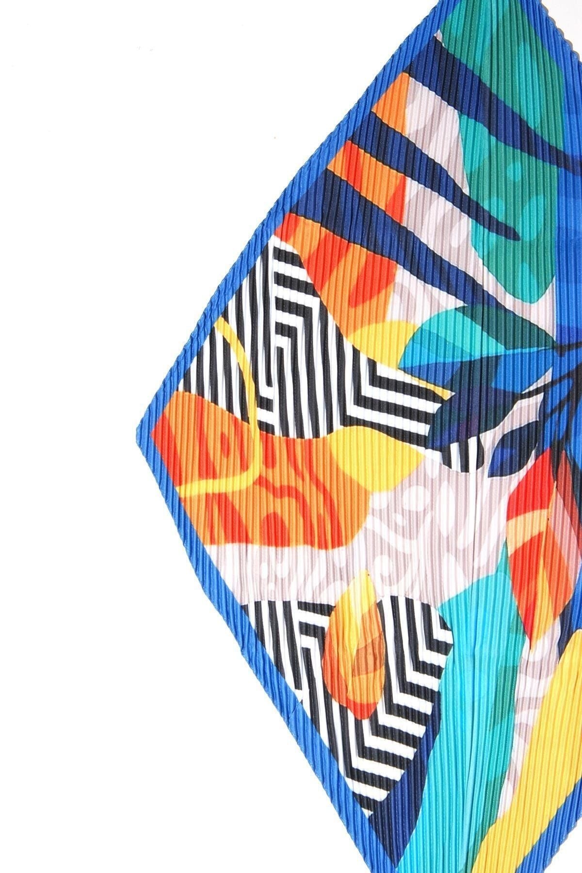 Veelkleurige abstracte natuur geplooide sjaal
