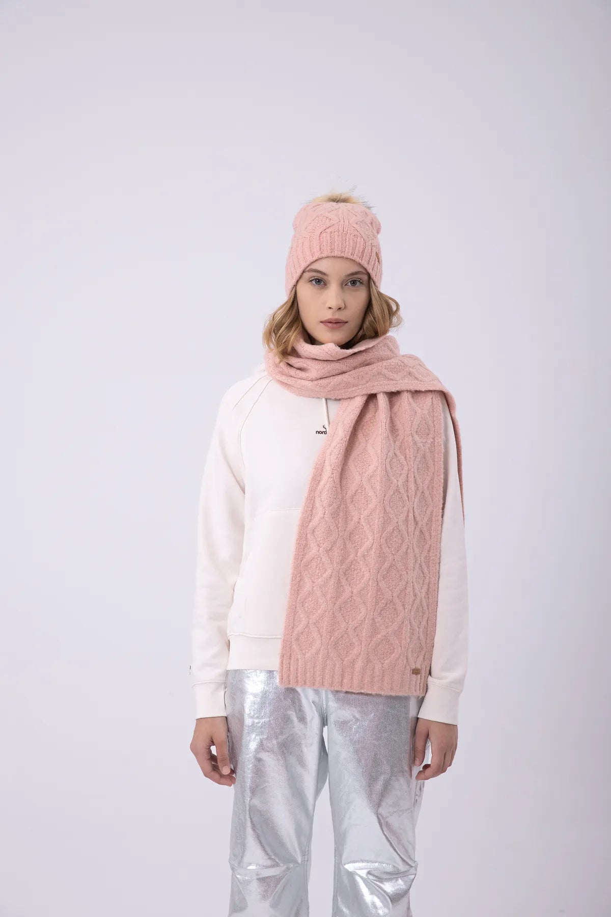 Soft Pink Knitwear Beanie