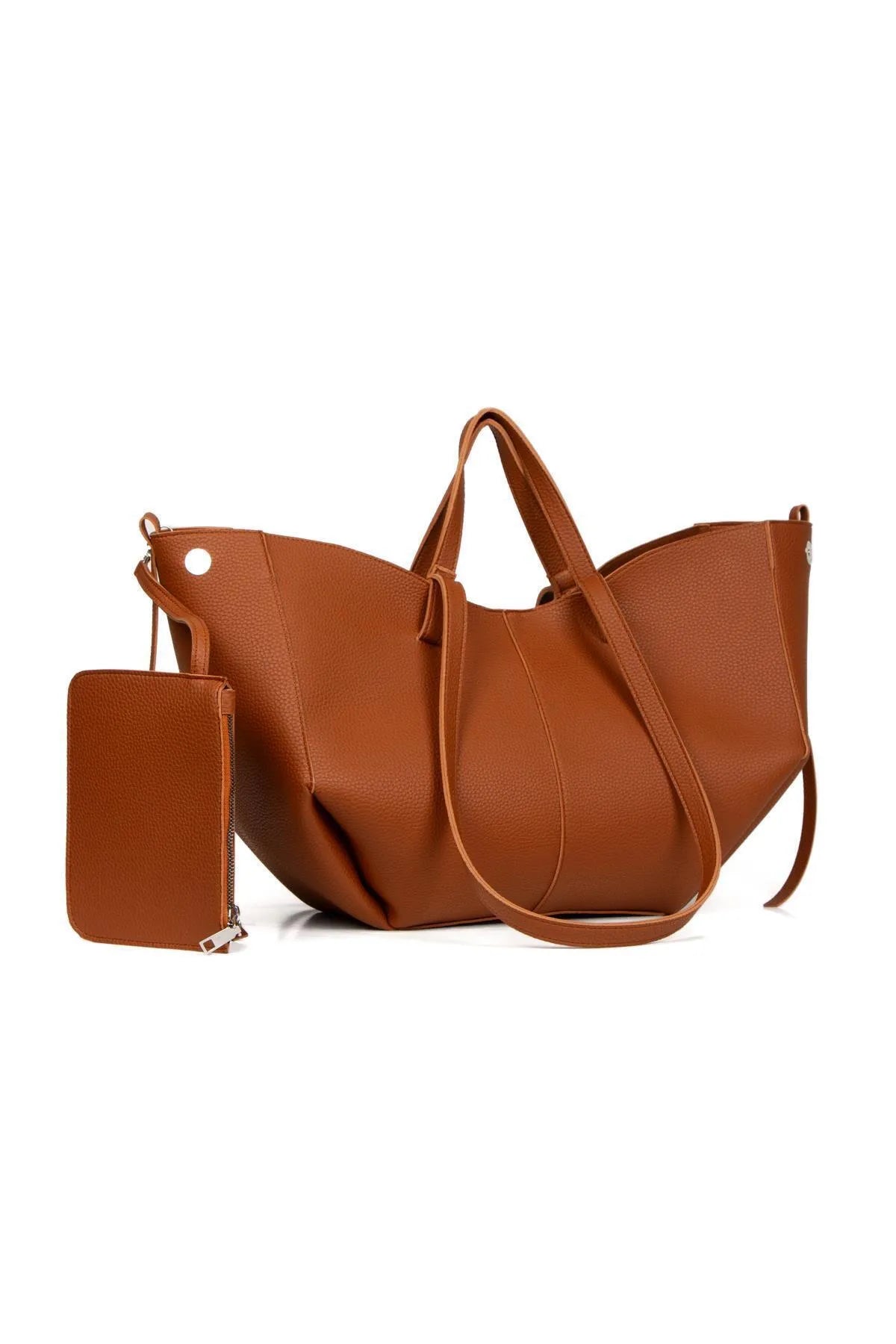 Cinnamon Color Hand and Shoulder Bag