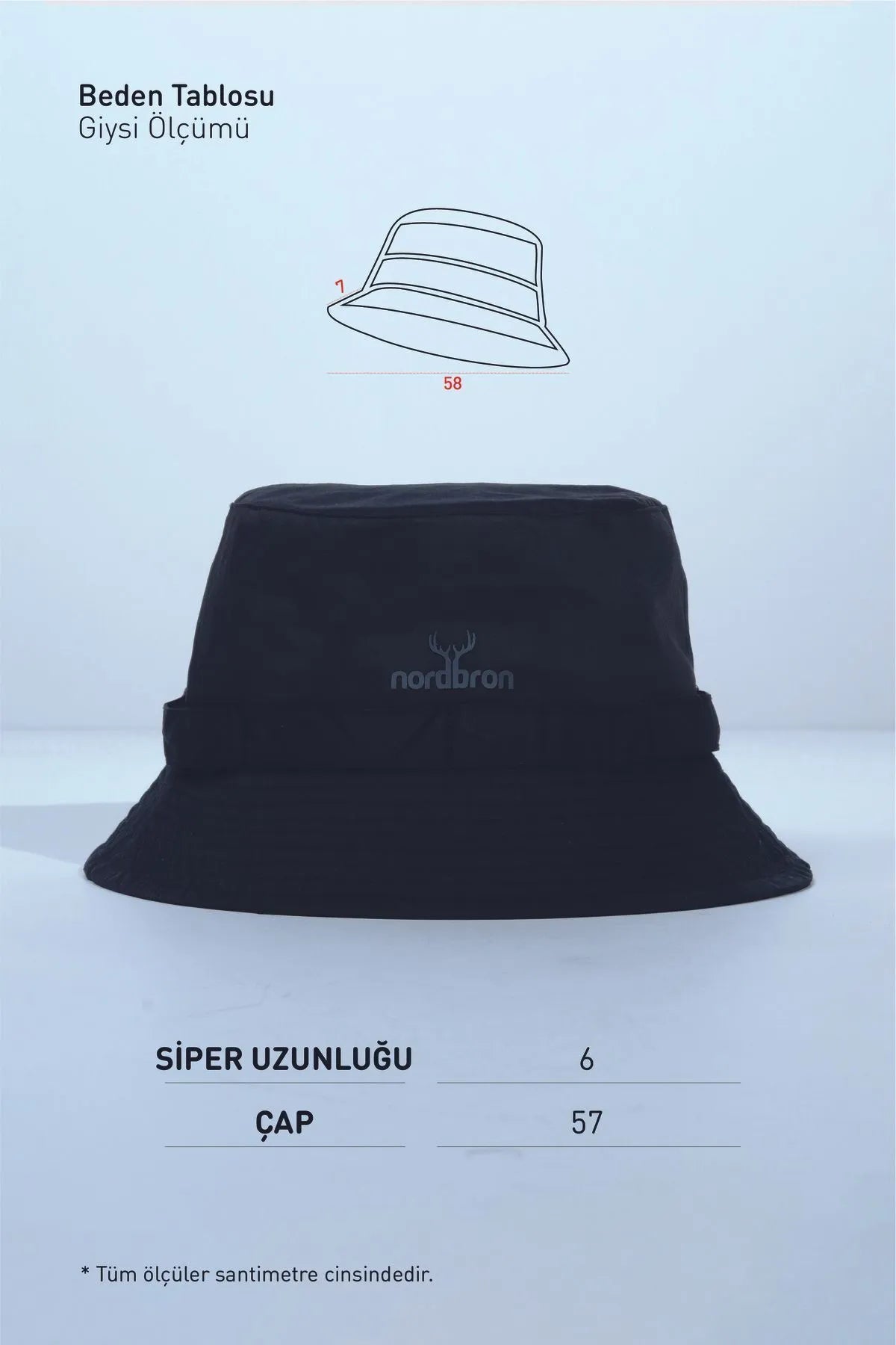 Unisex Black Color Bucket Hat