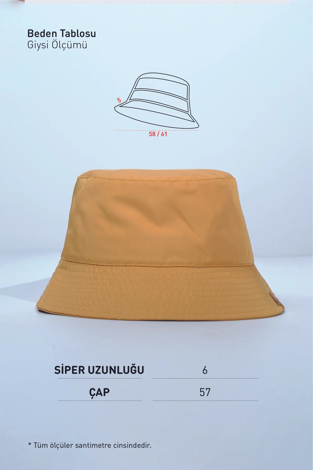 Unisex Mustard Color Bucket Hat Anti Sweat
