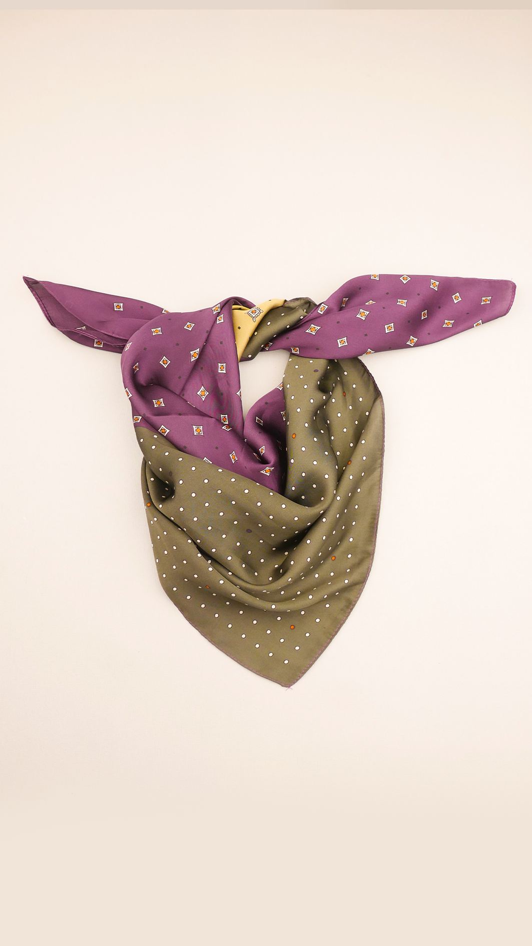 Purple, Green Geometric Scarf