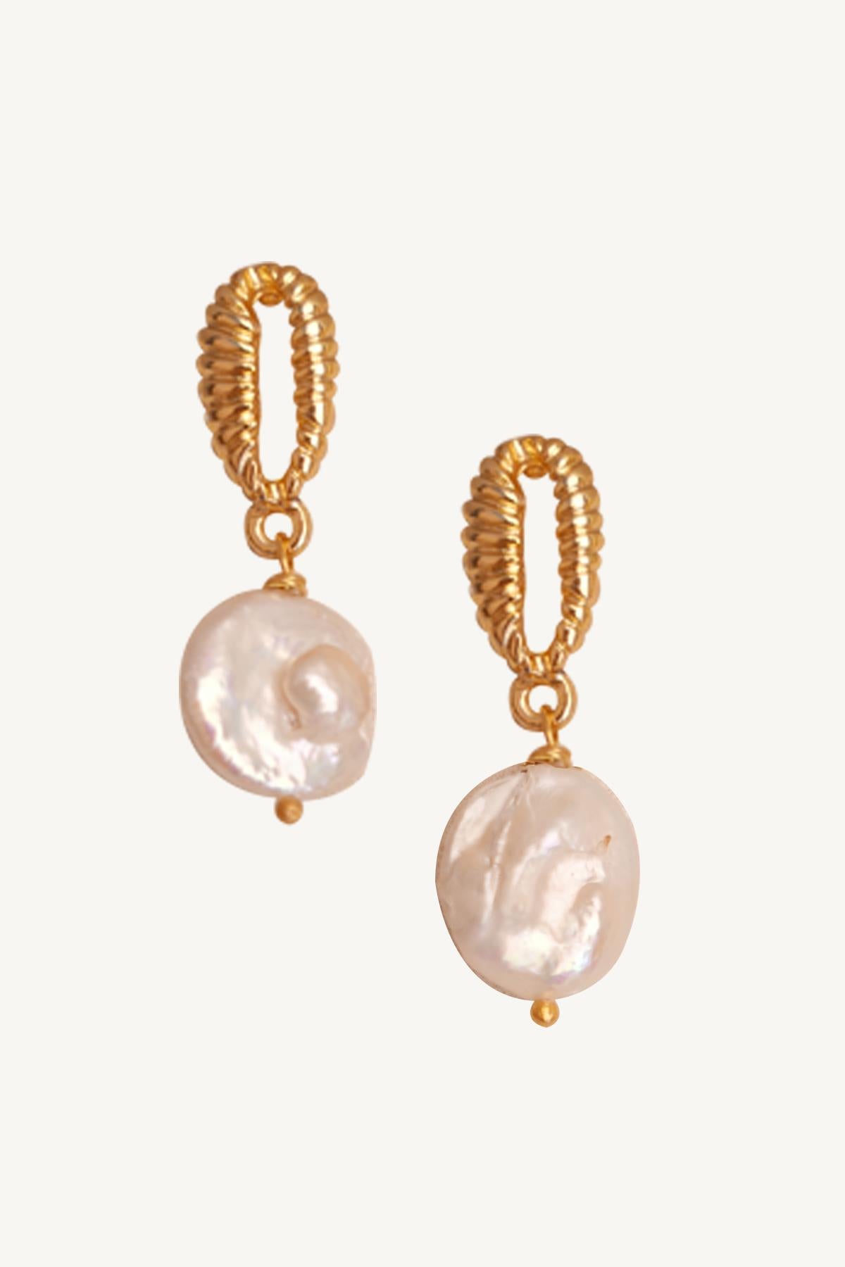 Baroque Pearl Shell Earrings