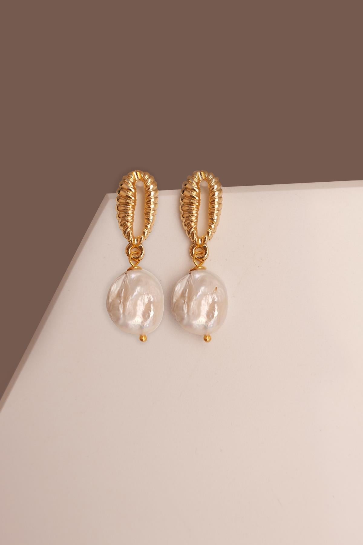Baroque Pearl Shell Earrings