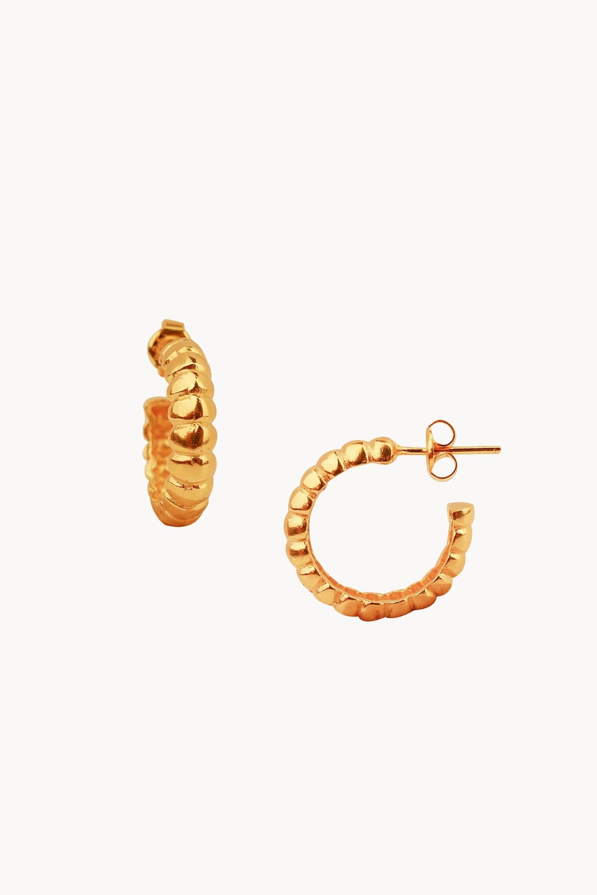 Knot Hoop Earrings Gold Plated