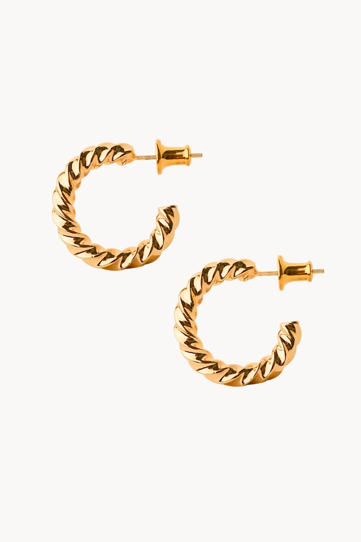 Twirl Hoop Earrings Gold Plated
