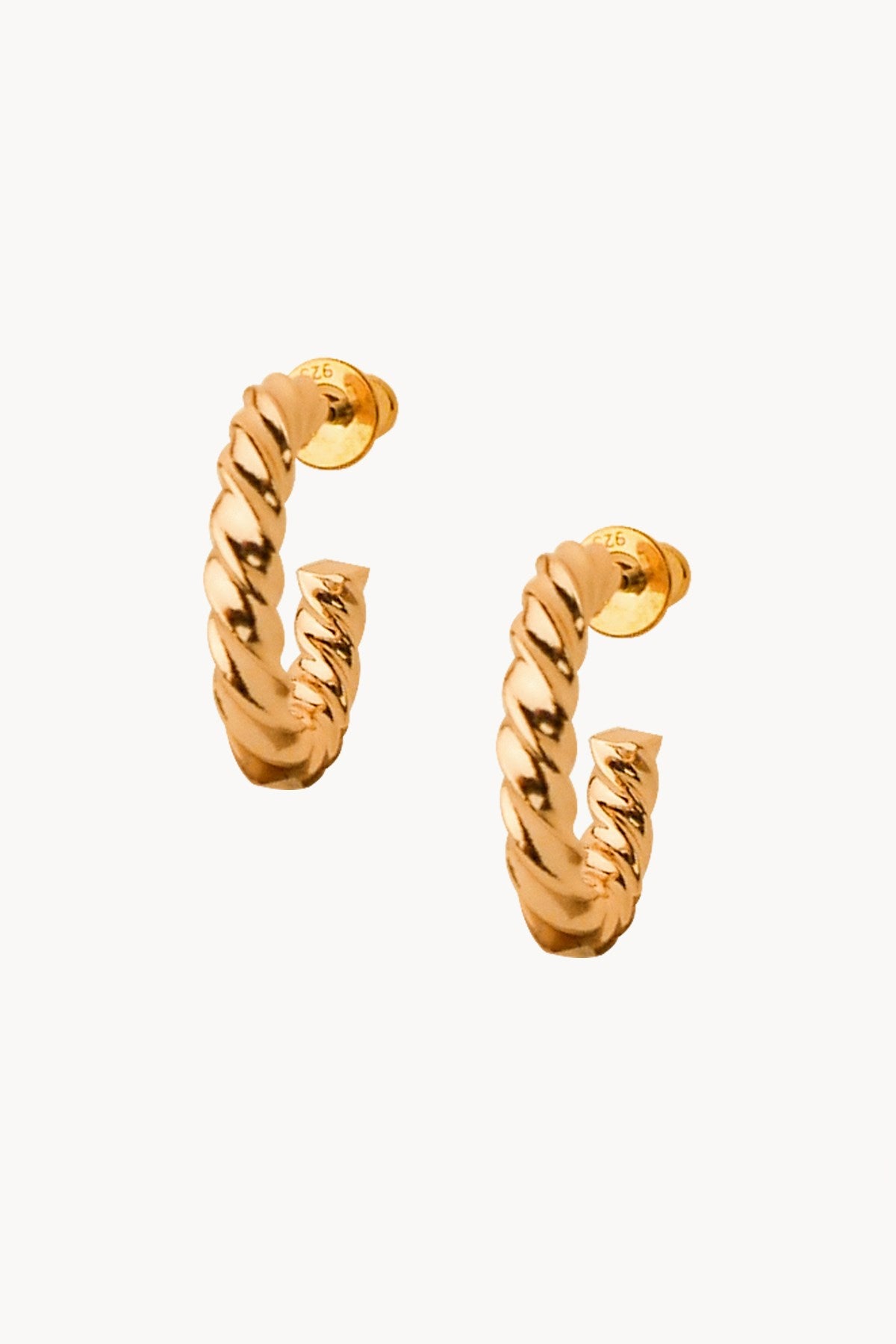 Twirl Hoop Earrings Gold Plated