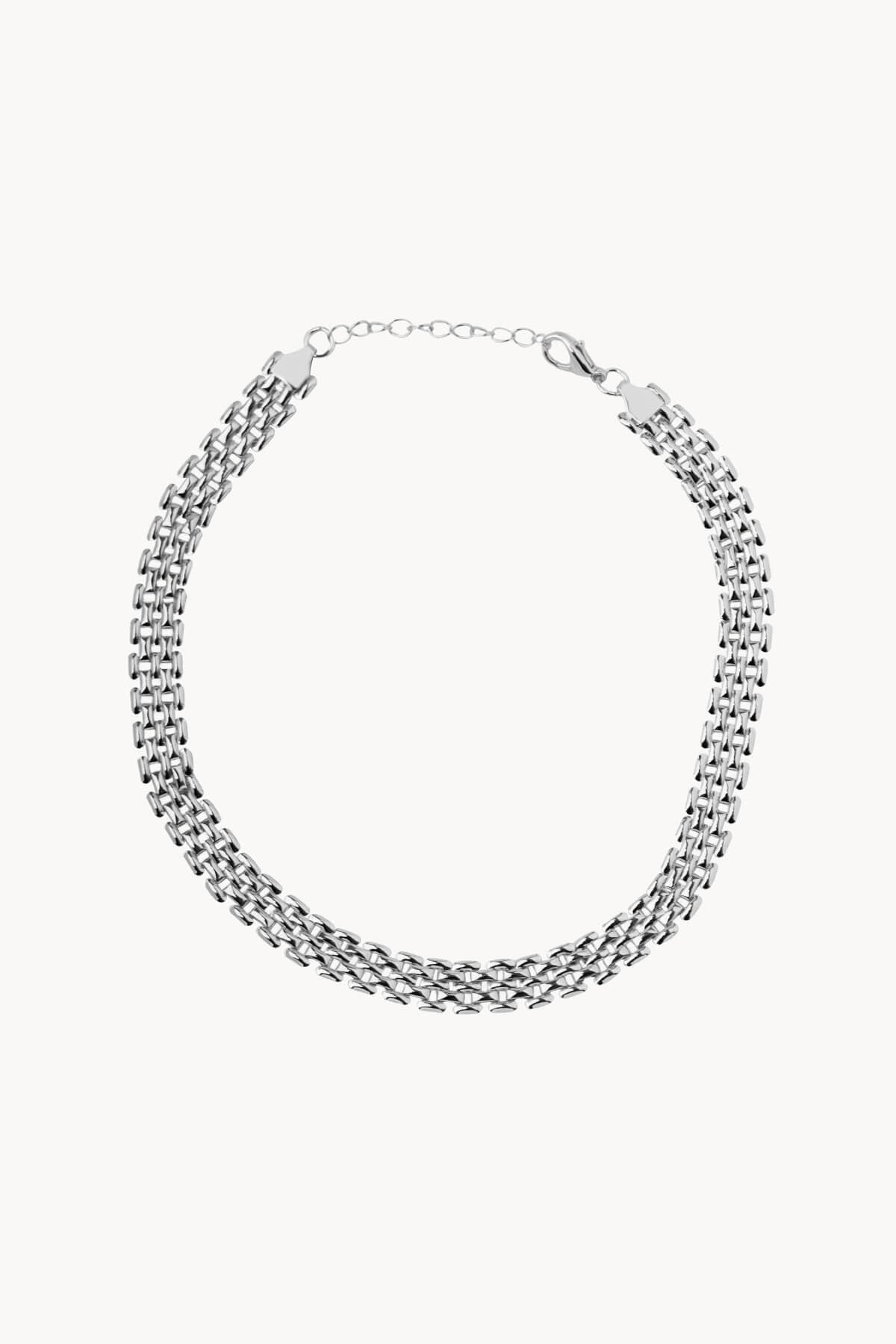 Choker Necklace Silver Plated