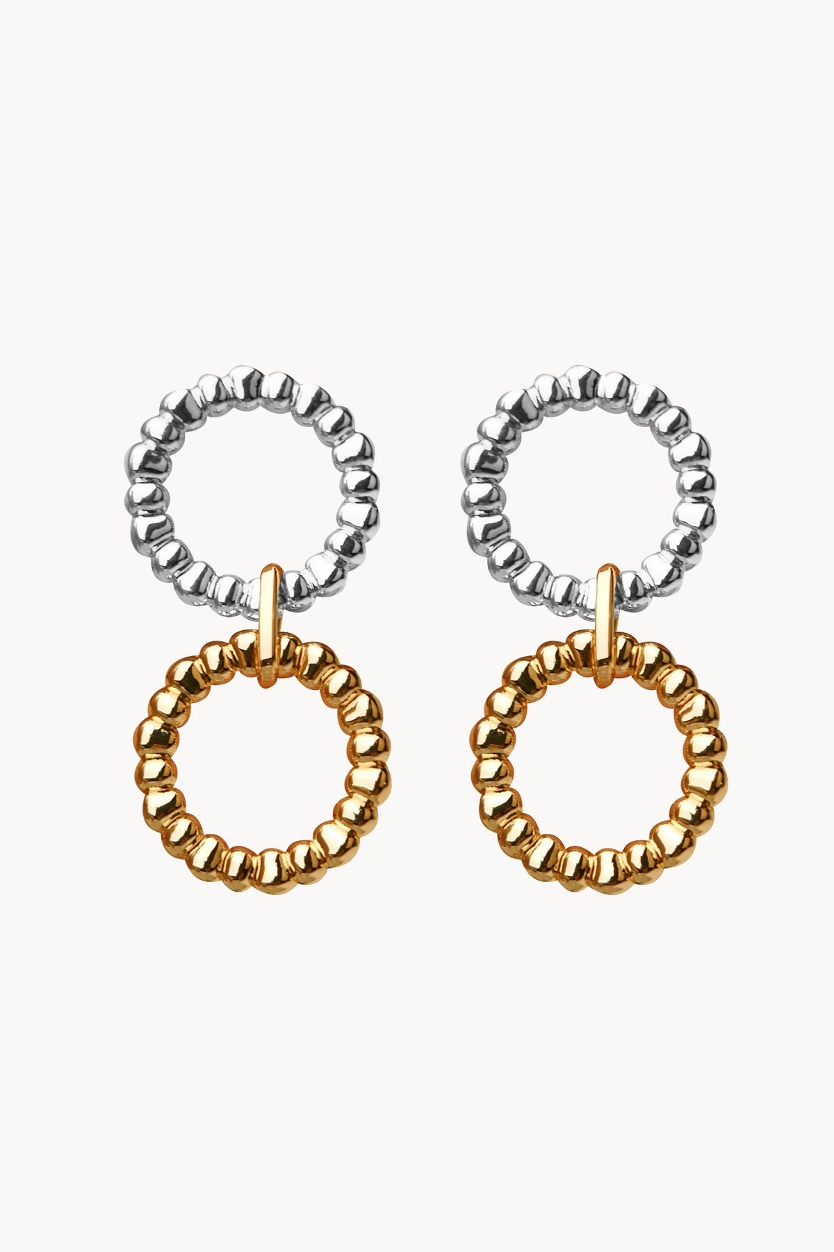 Circle Geometric Earrings Silver Gold Plated