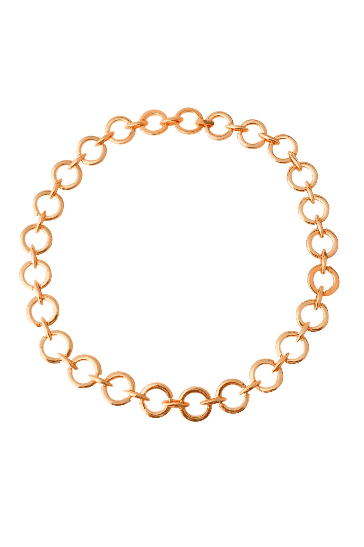 Circle Ring Choker Necklace Gold Plated