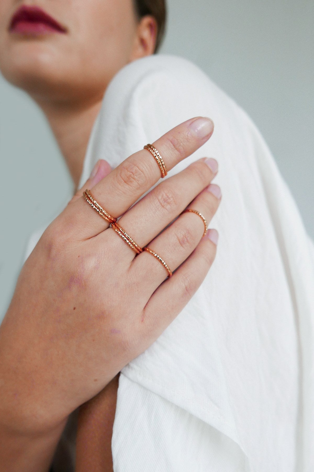 Textured Ring Gold Plated