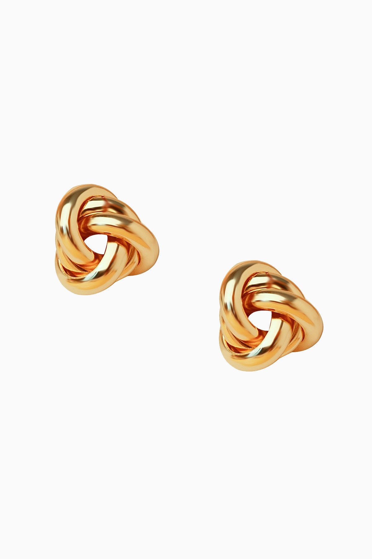 Knot Circle Earrings Gold Plated