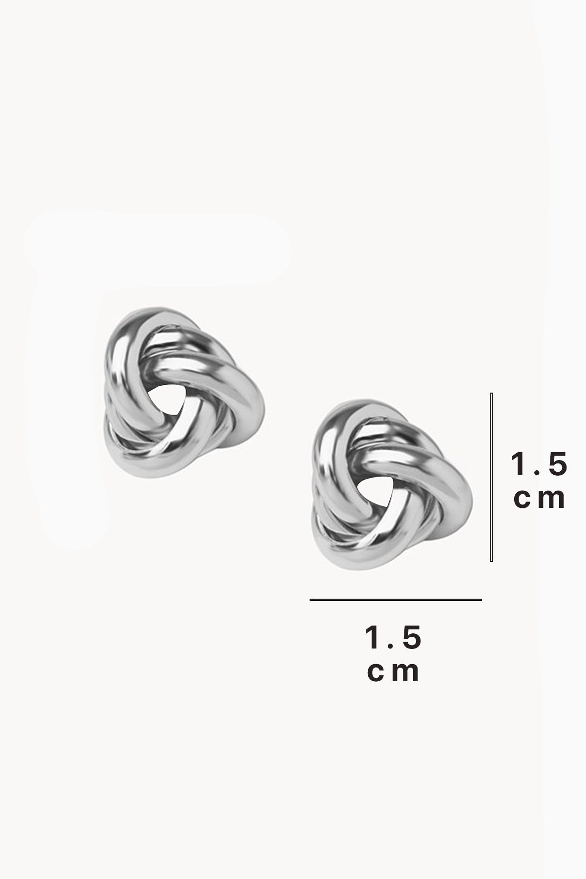 Knot Circle Earrings Silver Plated