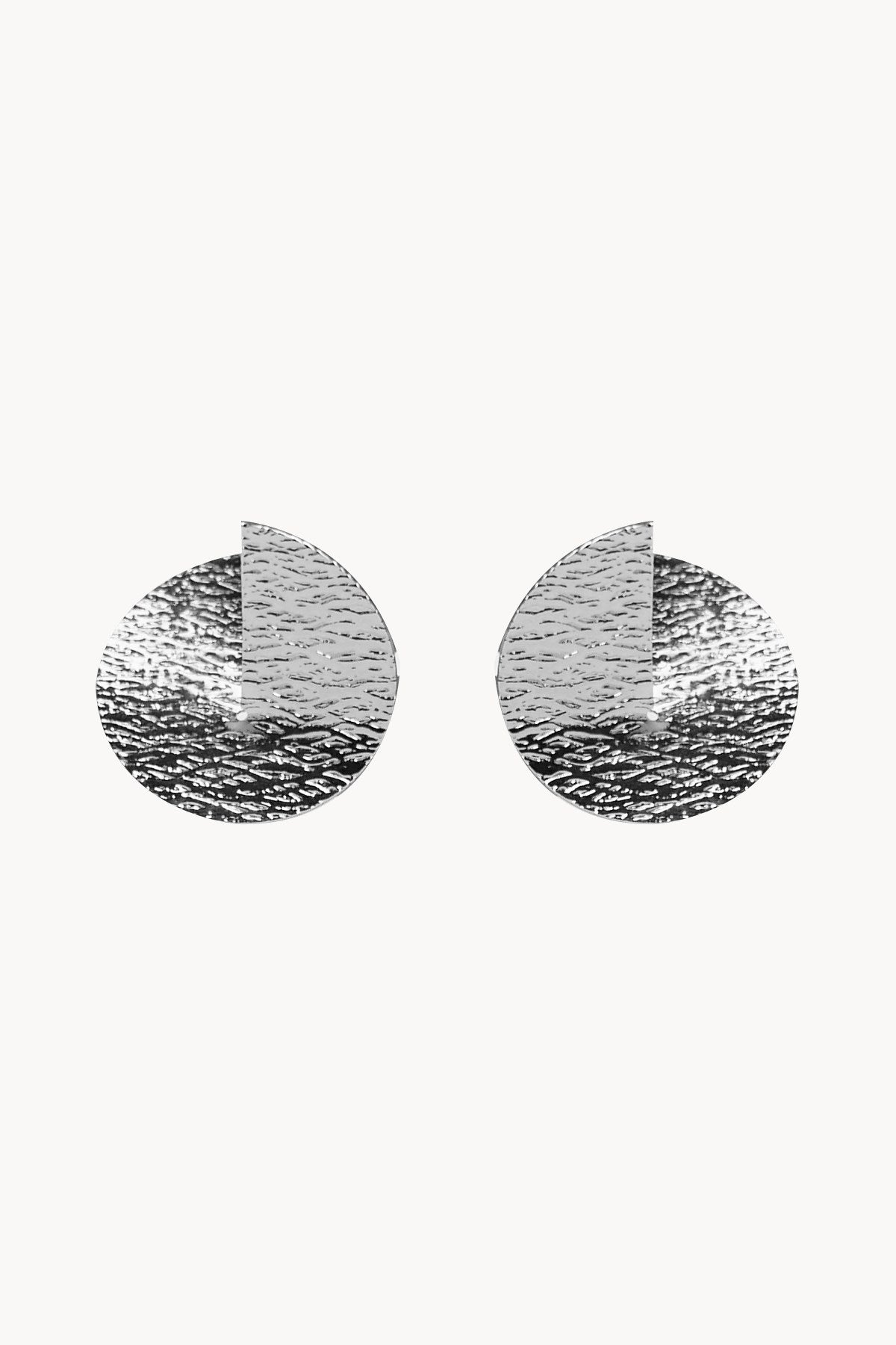 Geometric Circle Earrings Silver Plated