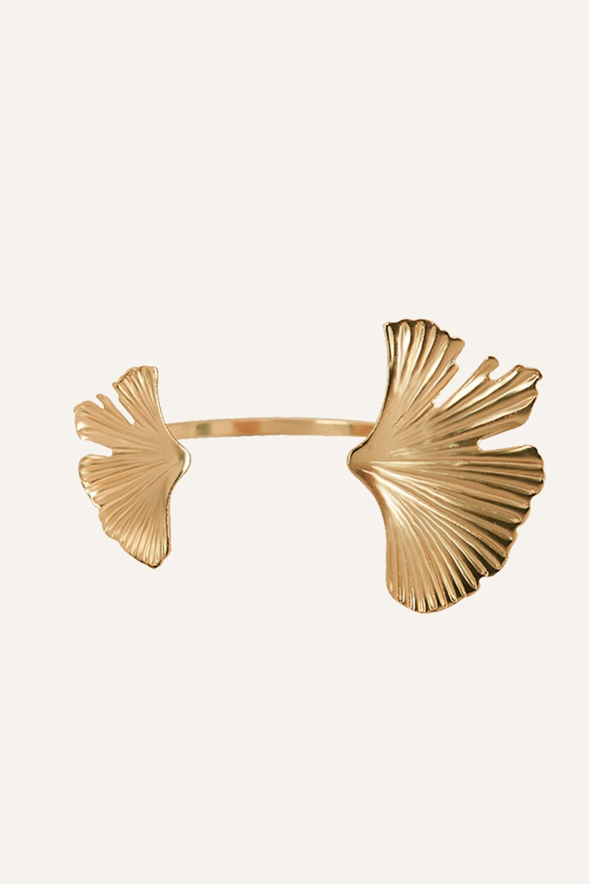 Ginkgo Biloba Leaf Bracelet Gold