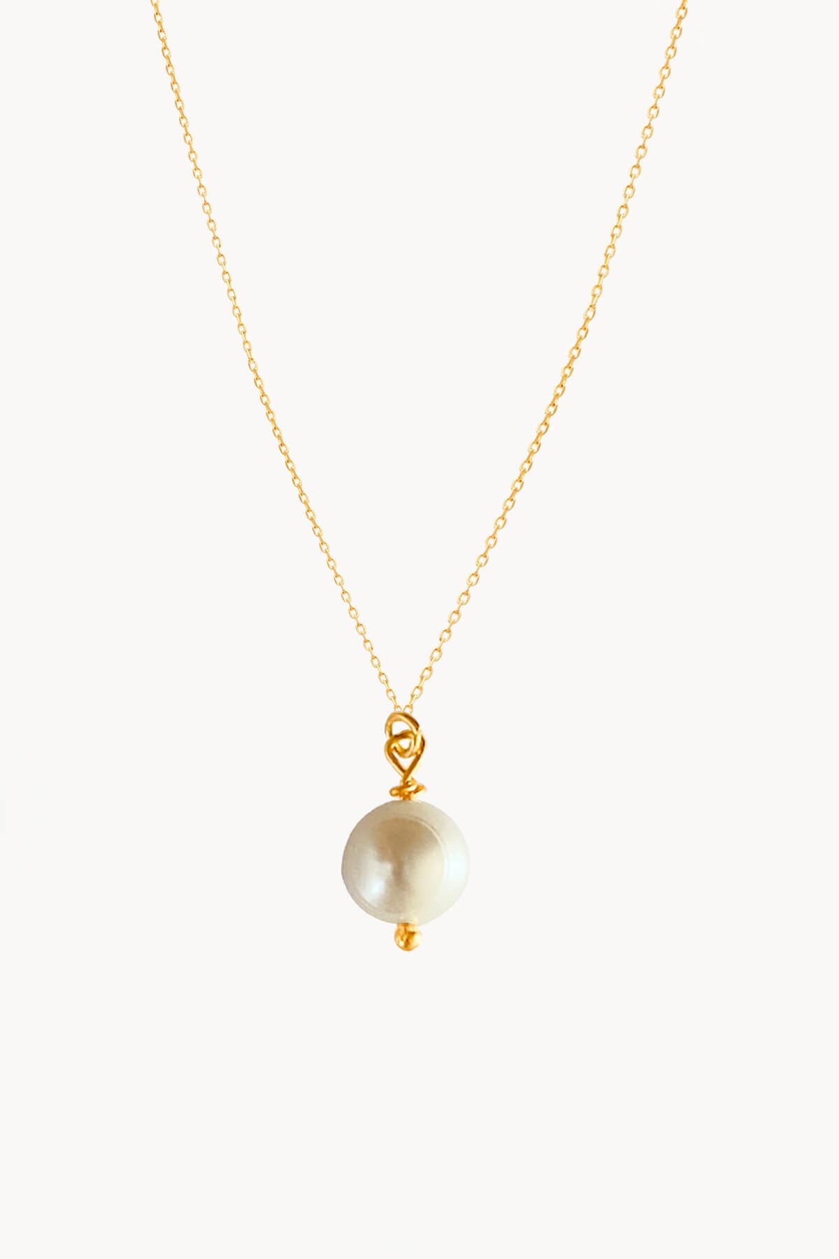 Pearl Necklace 925 Sterling Silver Gold Plated