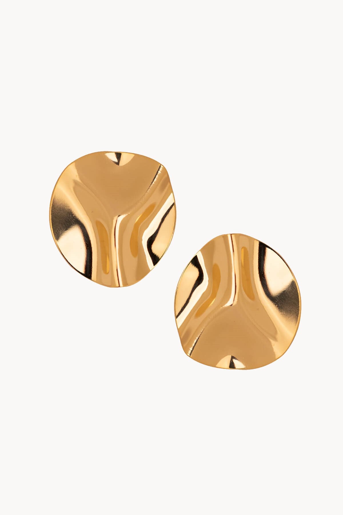 Organic Earrings Gold Plated