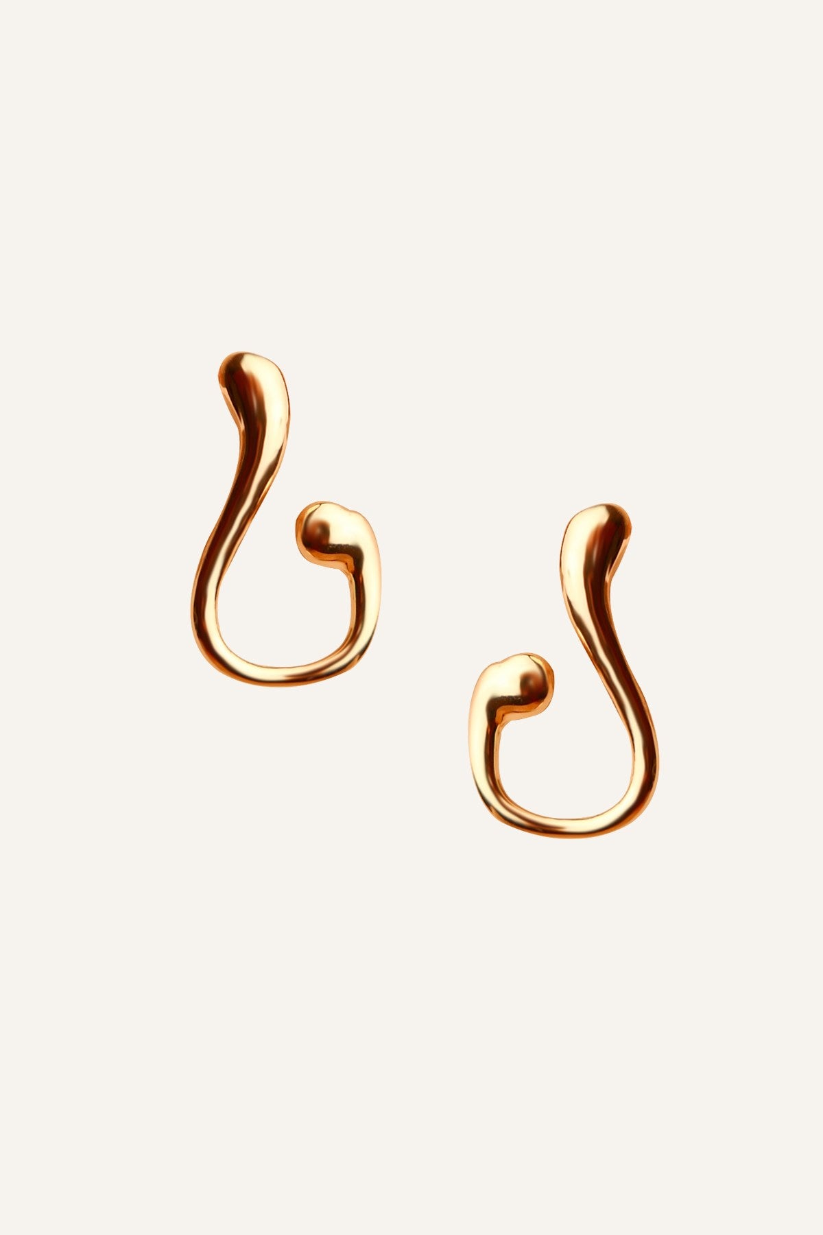 Organic Earrings Gold Plated
