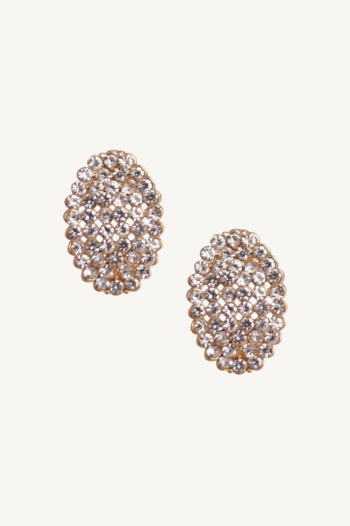 Oval Zircon Stone Earrings