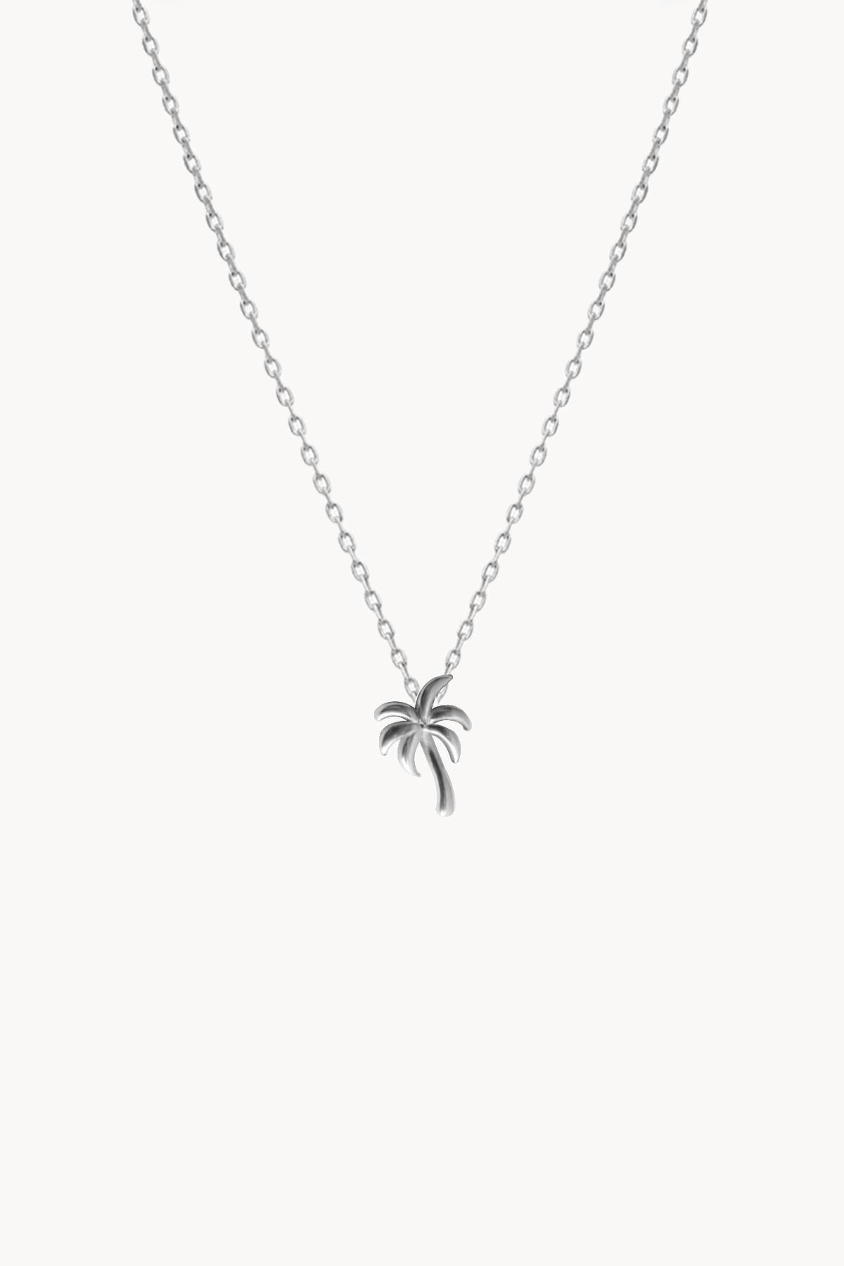 Palm Tree 925 Sterling Silver Necklace