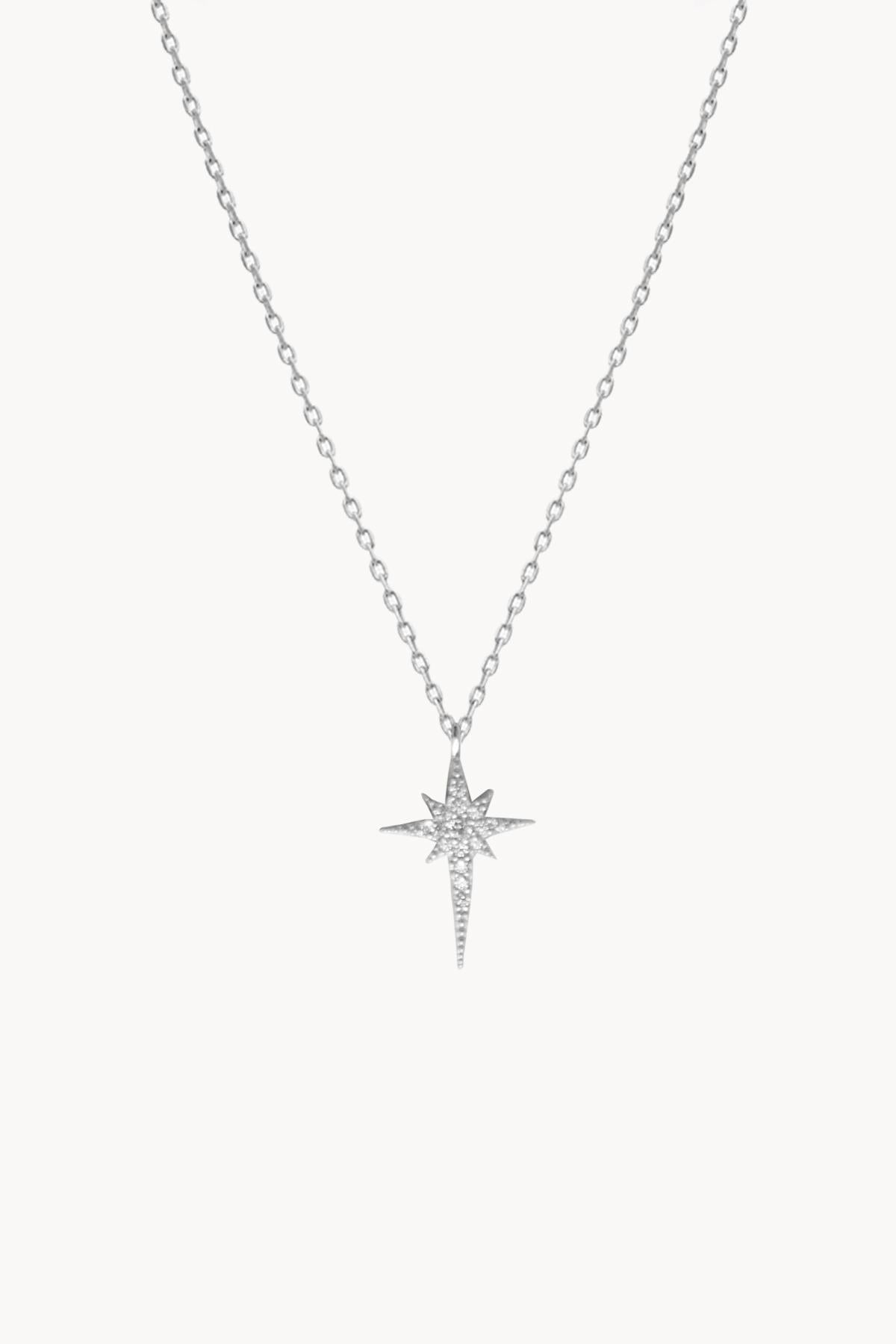 Polar Star Zircon 925 Silver Necklace