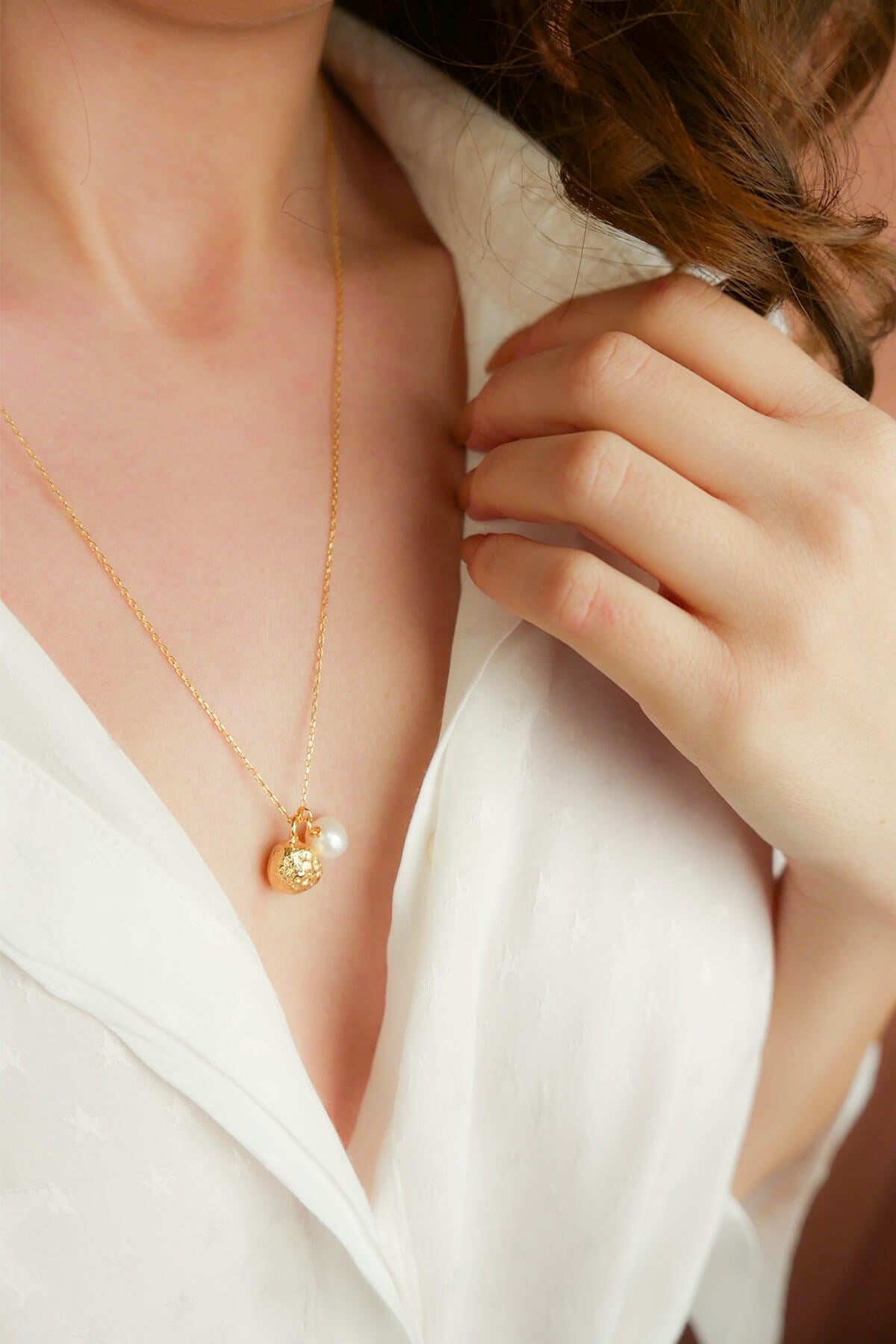 Seed Pearl Necklace Gold Plated