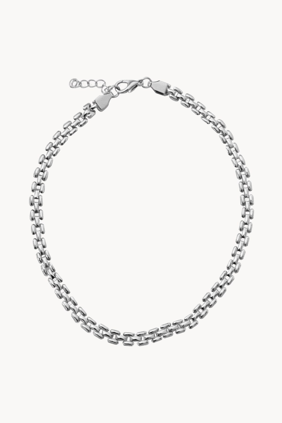 Chain Choker Necklace Silver Plated